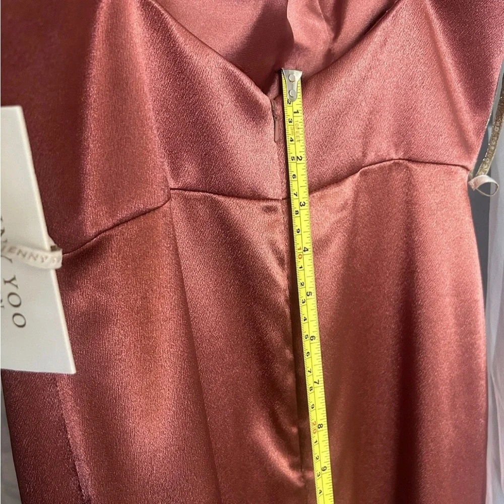 Jenny Yoo Rust Satin Gown - Picture 10 of 15